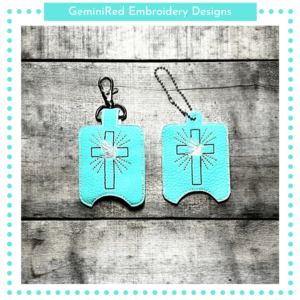 Dove Cross Sanitizer Holder {Eyelet & Snap}