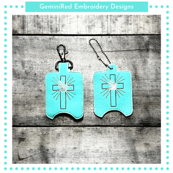 Dove Cross Sanitizer Holder {Eyelet & Snap}