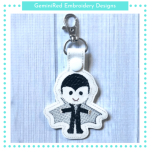 Dracula Key Fob {Eyelet & Snap}