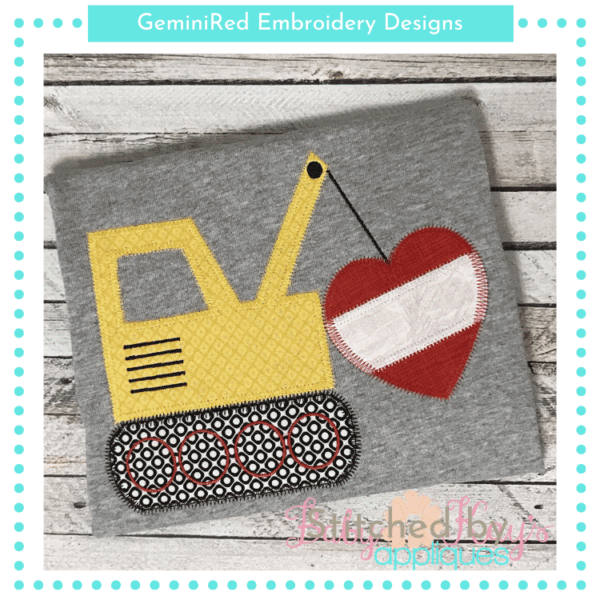 Dragline Excavator with Heart {Four Sizes} - Image 2