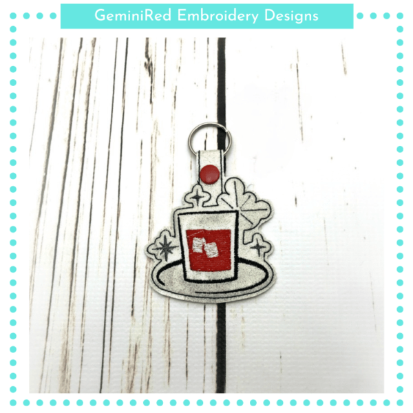 Drink Mix Americano Key Fob {Eyelet & Snap}
