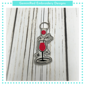Drink Mix Daiquiri Key Fob {Eyelet & Snap}