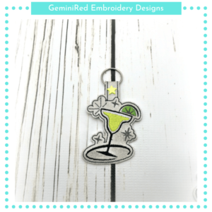 Drink Mix Margarita Key Fob {Eyelet & Snap}