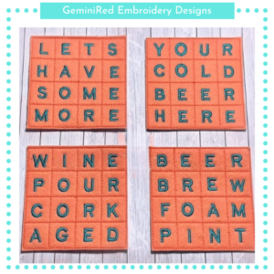Drink Up Coaster Set 1 {4x4}