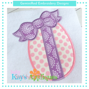 Easter Egg with Bow {Four Sizes}