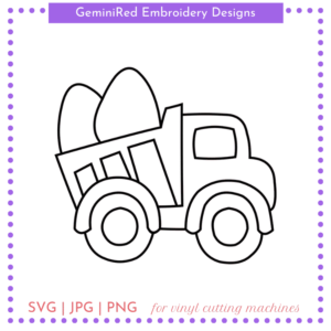 CUT FILE - Egg Dump Truck Outline