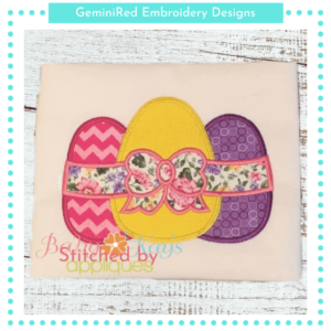 Egg Trio with Bow {Four Sizes}