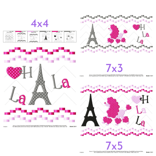 Poodle Eiffel Tower Faux Smock {Three Sizes} - Image 2