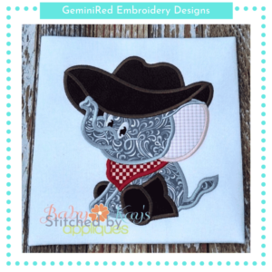 Elephant Cowboy {Four Sizes}