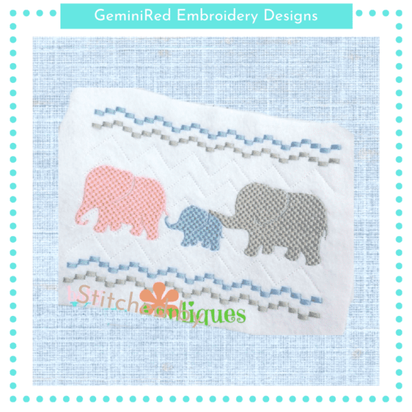 Elephant Family Faux Smock {Two Sizes}
