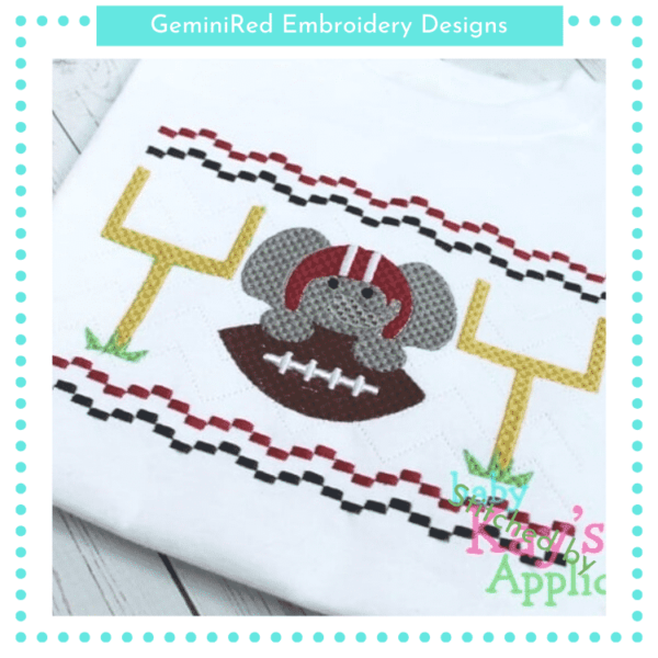 Elephant Football Faux Smock {Three Sizes}