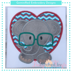 Elephant in Heart Frame {Four Sizes}