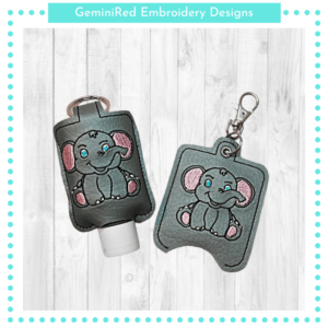 Elephant Sanitizer Holder {Eyelet & Snap}