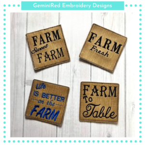Farm Fresh Coaster Set {4x4}