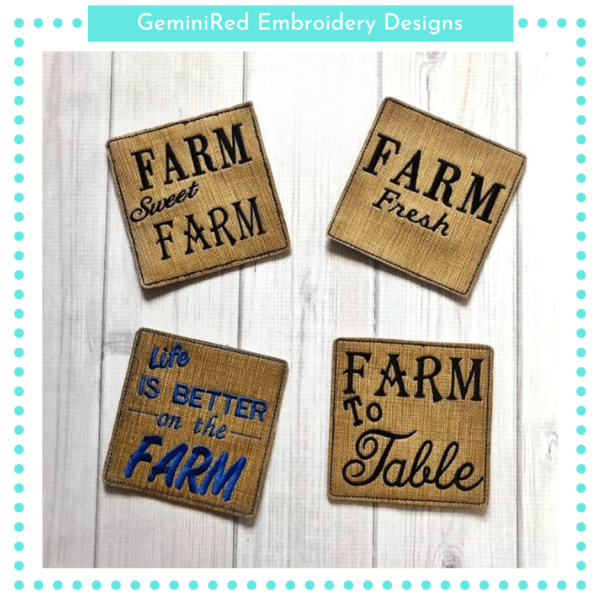 Farm Fresh Coaster Set {4x4}