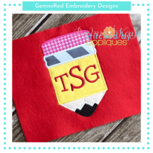 Fat Pencil Appliqué {Four Sizes}