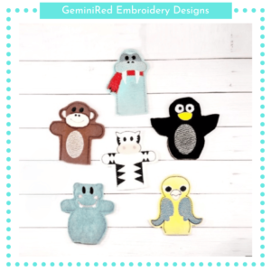 Animal Finger Puppet Set 1 {4x4}