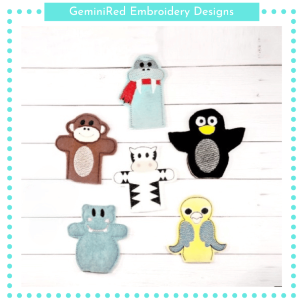 Animal Finger Puppet Set 1 {4x4}