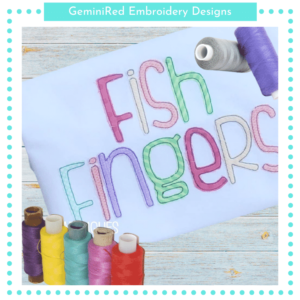 Fish Fingers Appliqué Alpha {Three Sizes}