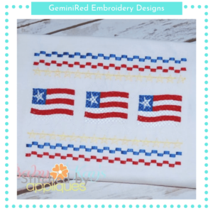 Flag and Stars Faux Smock {Three Sizes}