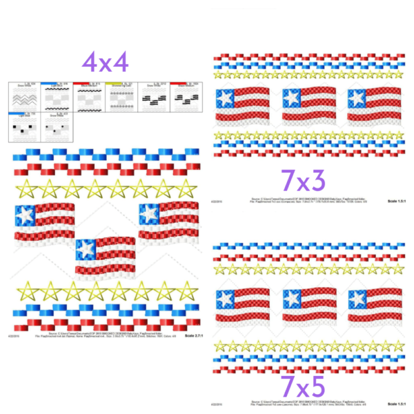 Flag and Stars Faux Smock {Three Sizes} - Image 2