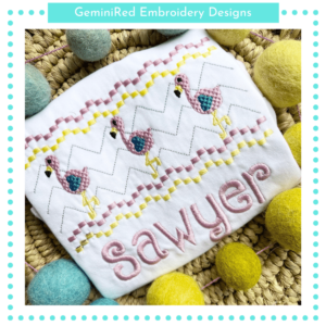 Flamingo Faux Smock {Three Sizes}