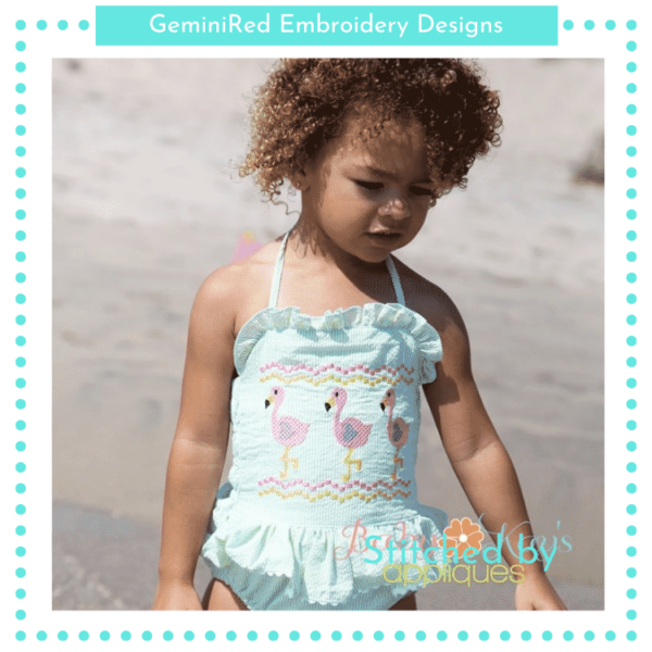 Flamingo Faux Smock {Three Sizes} - Image 2