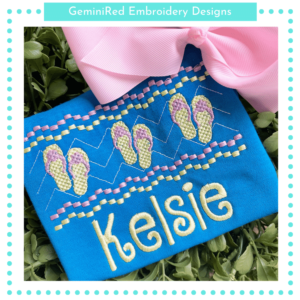 Flip-Flops Faux Smock {Three Sizes}