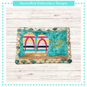 Flipping Day Mug Rug {5x7}
