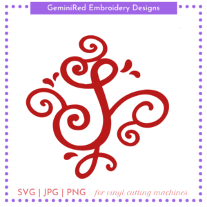CUT FILE - Flourish Elite Monogram Font