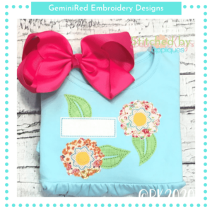 Flowers with Name Frame {Four Sizes}