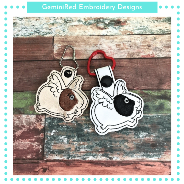 Flying Guinea Pig Key Fob {Eyelet & Snap}