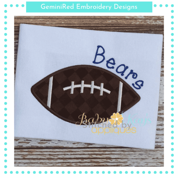 Football Appliqué {Six Sizes}