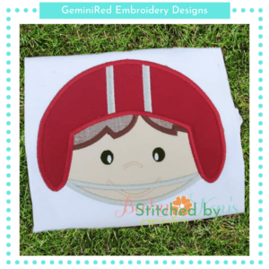 Football Boy in Helmet {Four Sizes}