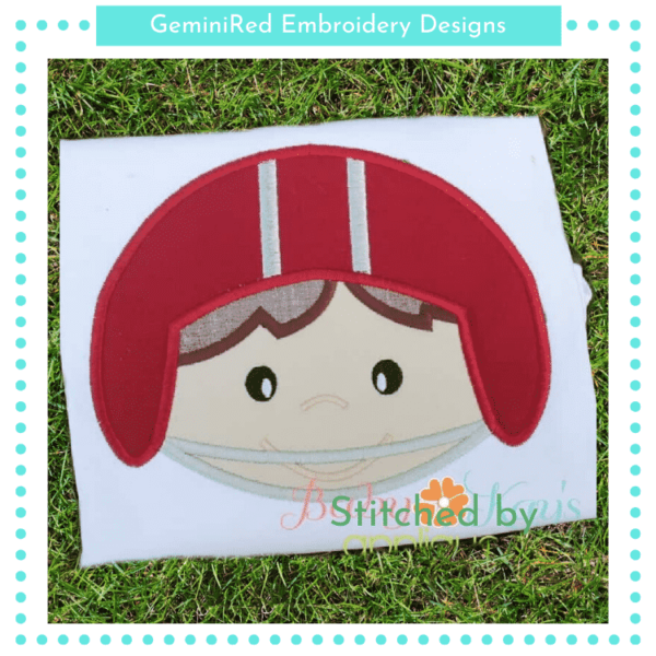 Football Boy in Helmet {Four Sizes}