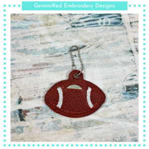 Football Coin Keeper Key Fob {Eyelet}