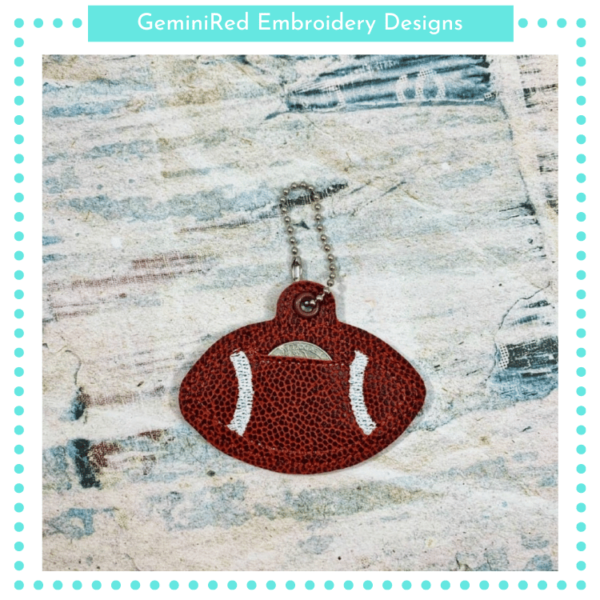 Football Coin Keeper Key Fob {Eyelet}