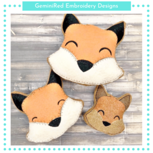 Fox Head Stuffie {Three Sizes}