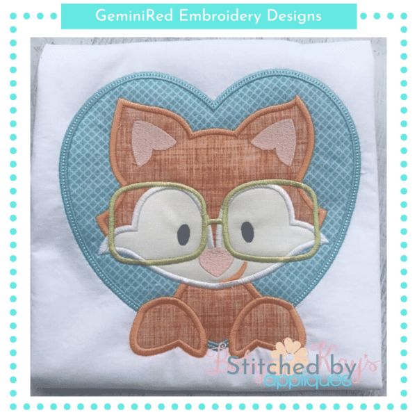 Fox in Heart Frame {Four Sizes} - Image 2