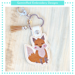 Fox Key Fob {Eyelet & Snap}