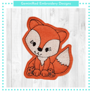 Fox Play Animal Feltie {4x4}