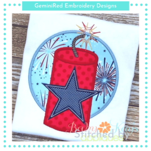 Framed Firecracker with Star {Four Sizes}