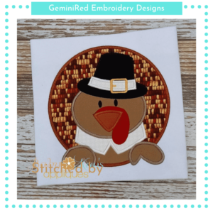 Framed Turkey Pilgrim Boy {Four Sizes}