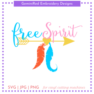 CUT FILE - Free Spirit with Feathers