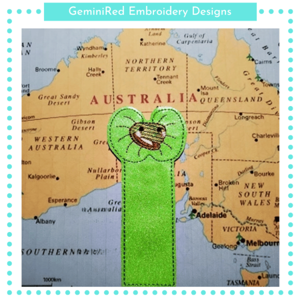 Frill Neck Lizard Bookmark {4x4}