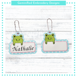 Frog Name Tag {4x4}
