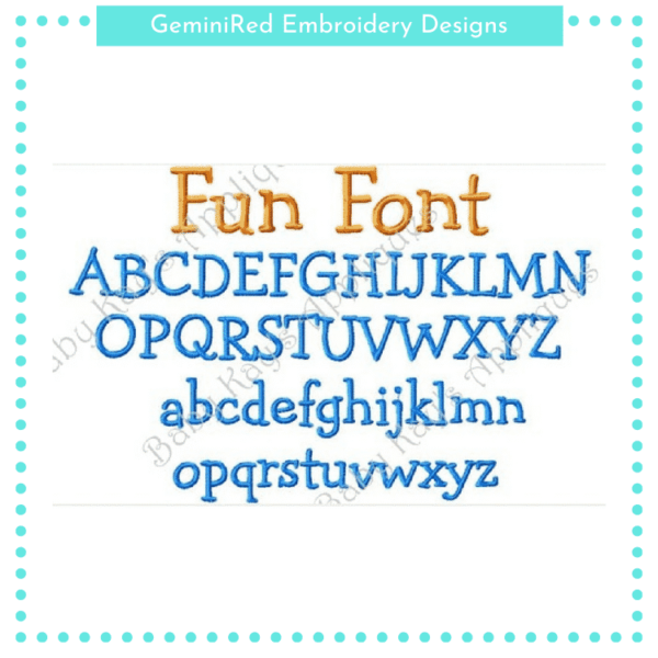 Fun Font {Five Sizes}