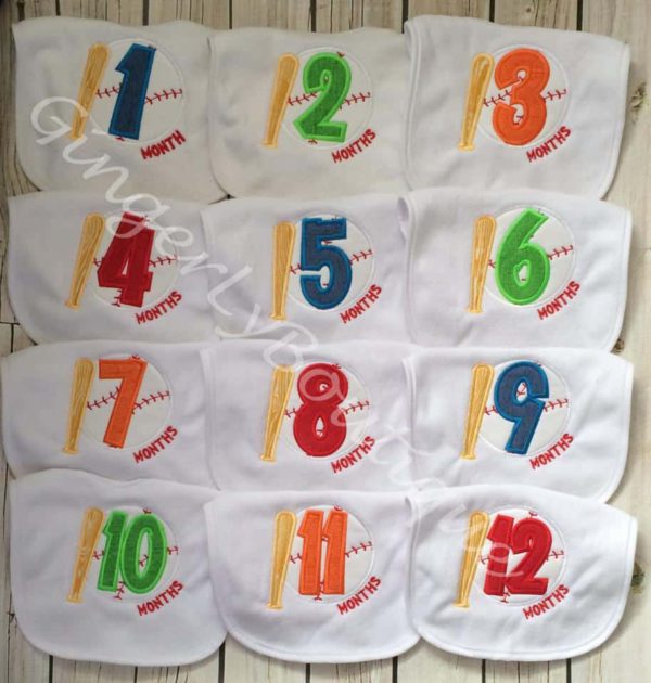 Baseball Numbers by Month {Four Sizes} - Image 2