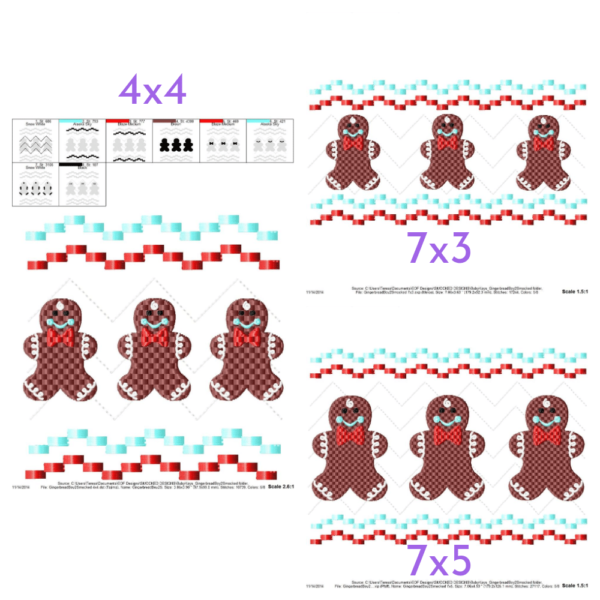 Gingerbread Boy Faux Smock {Three Sizes} - Image 2
