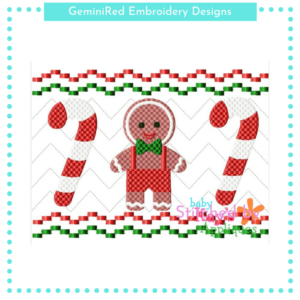 Gingerbread Boy Faux Smock {Three Sizes}